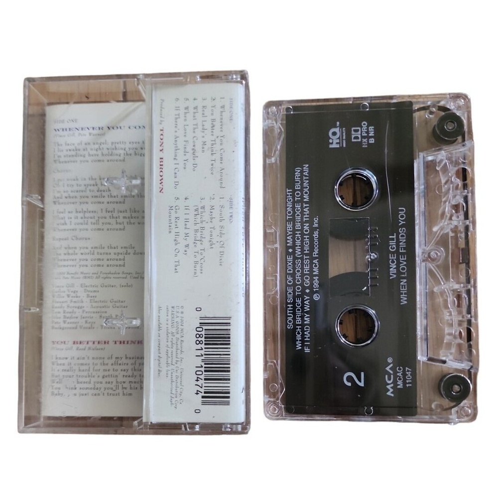 Vince Gill When Love Finds You Cassette‎ Tape Country Music 1994 MCA - Picture 2 of 2